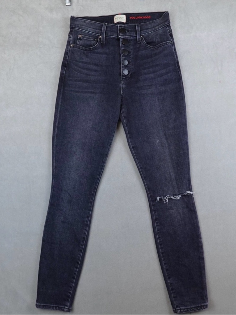NWOT Alice + Olivia Denim Jeans Women 30 Good HR Ankle Skinny Black